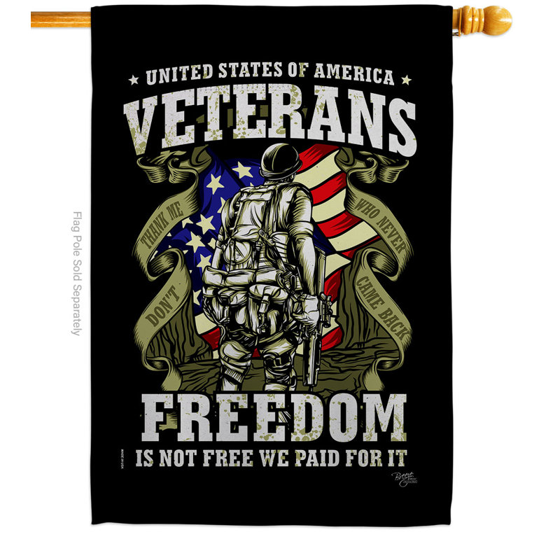 Patriotic Multicolor Polyester Garden Flag, 28" x 40"