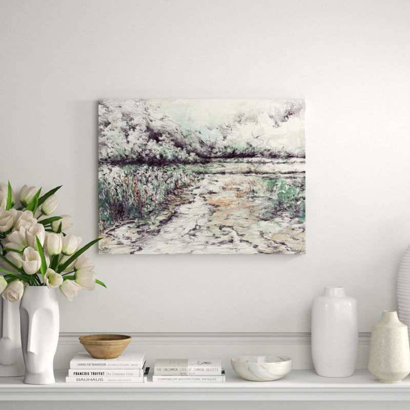 Edge Of River Print by Sara Brown, Outdoor, 40" H x 53" W