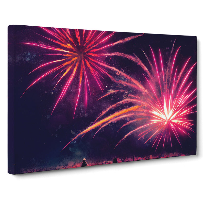 Pleasing Fireworks - Wrapped Canvas, 40cm H x 60cm W x 3cm D