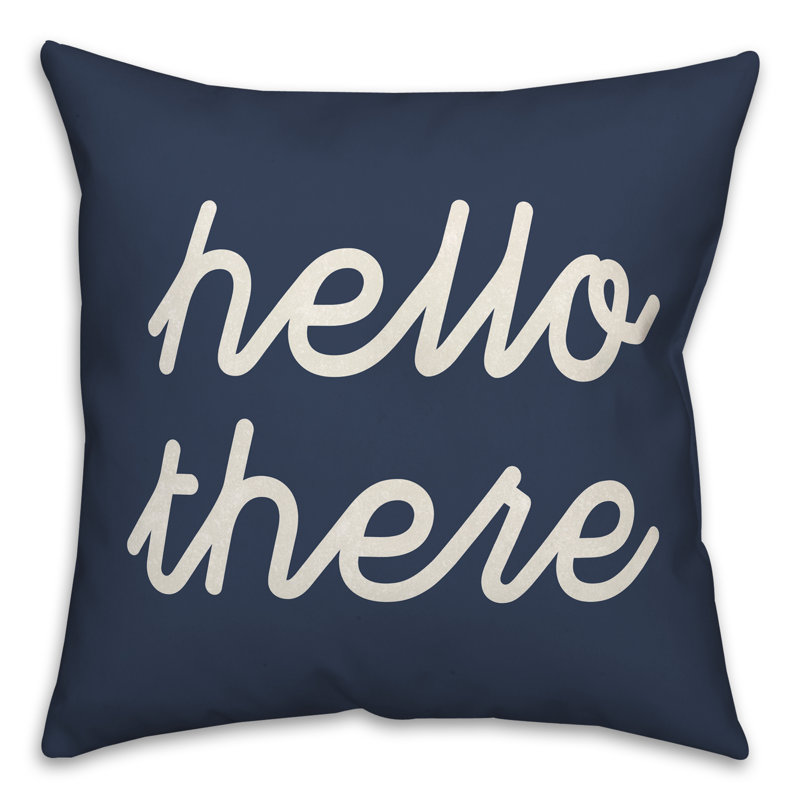  Housse et insert de coussin d'extérieur carré Hello Hello, Bleu