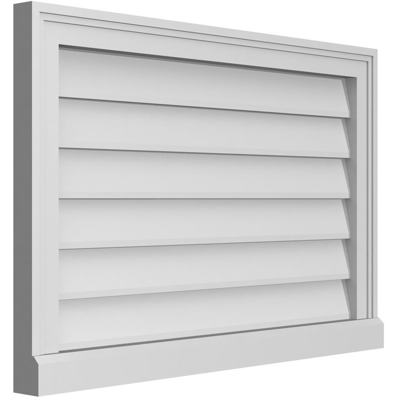 Cadre de seuil Brickmould, brun clair apprêté, H 20 po x l 30 po x P 2 po
