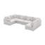 Canapé modulaire symétrique en chenille à 6 places en chenille-628542751