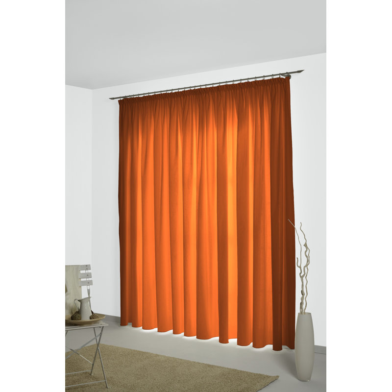 Newbury Room Darkening Single Curtain Panel, 130cm Width x 355cm Drop, Terra