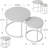 Nesting Coffee Table Round Side Table Set Of 2 End Tables For Living Room Bedroom Balcony,Wooden Stacking Accent Coffee Tables With Metal Frame-1605848885