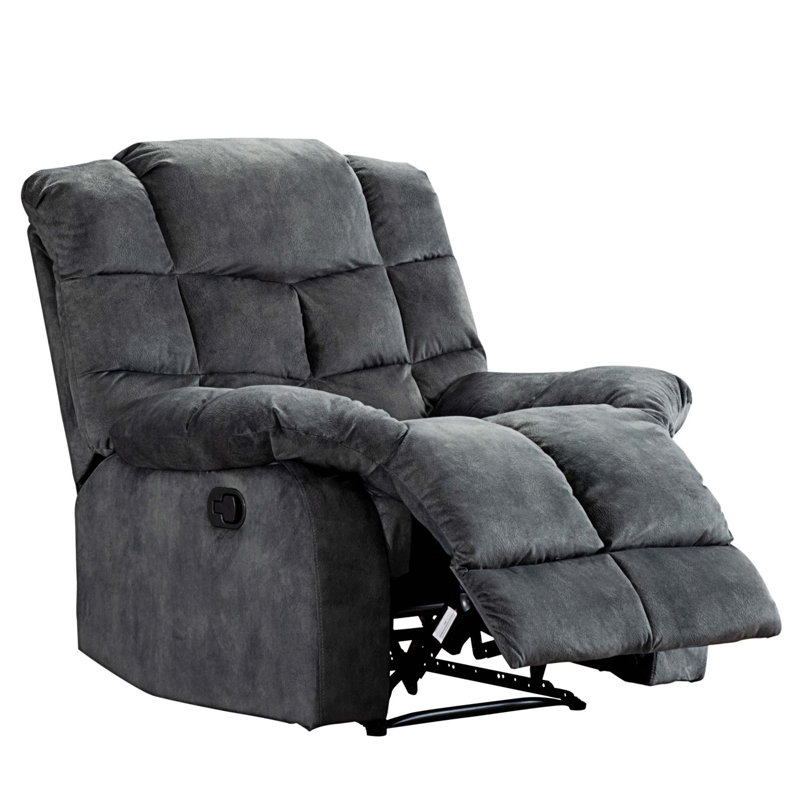 Fauteuil inclinable Arshia, Velours gris