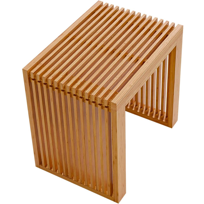 Seamas Bamboo Bench, Farmhouse Dining Bench Entryway Bench for Living Room, Hallway, Bedroom, Bathroom, Wood