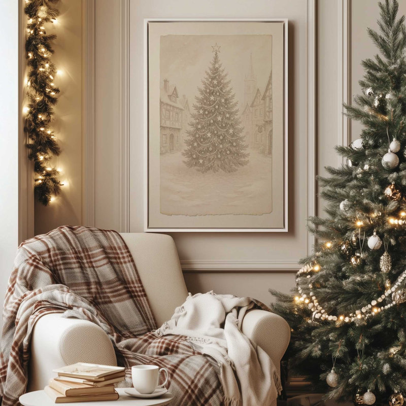 Town Square Noel Canvas Art Print, 18.75" H x 12.75" W, American Maple