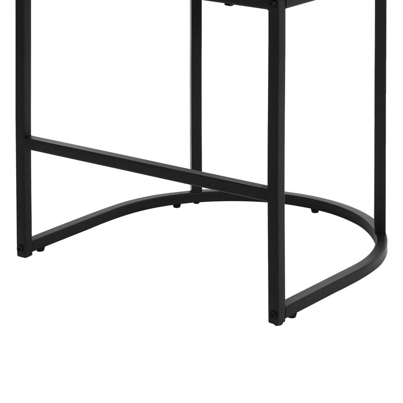 Tabouret de bar 26 po, Blue Seat/Black Frame, 1