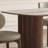 Mid-Century Walnut Dining Table with Rock Board-108643060