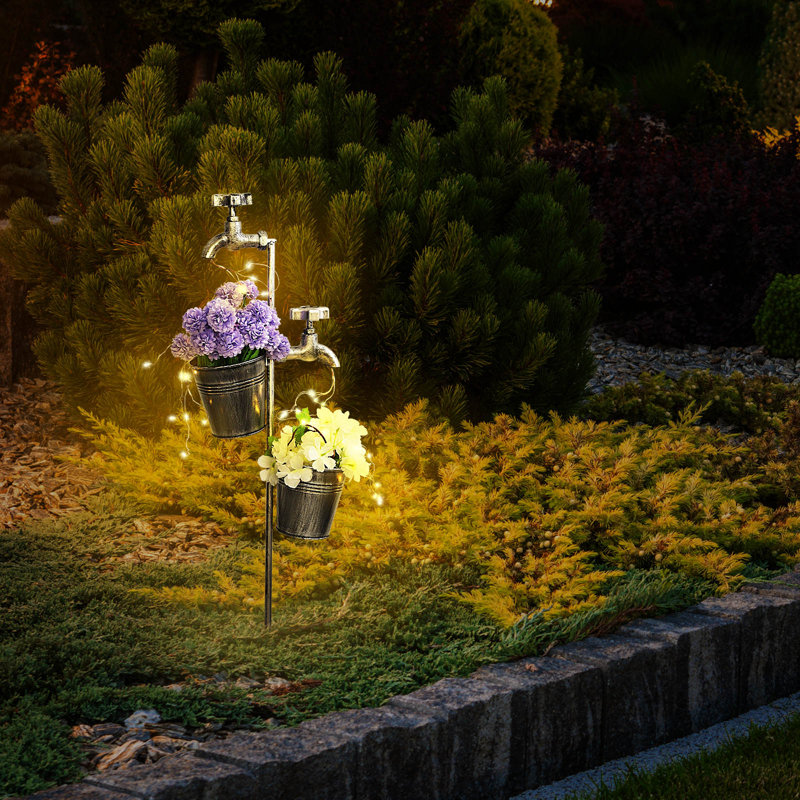 Matte Black Solar Powered Integrated LED Metal Pathway Light