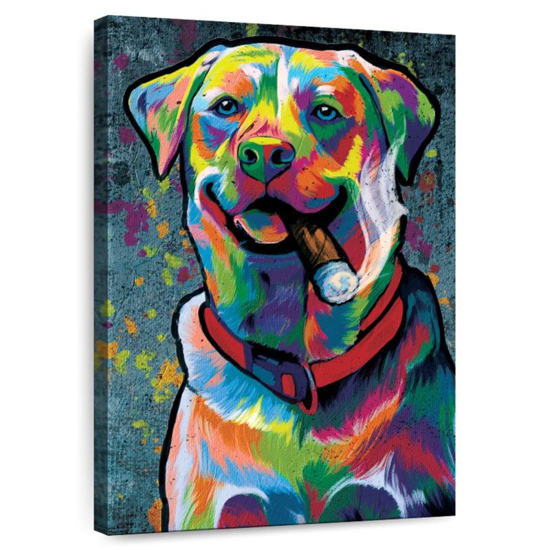 Brampt Acrylic Abstract Dog, 39" H x 26" W