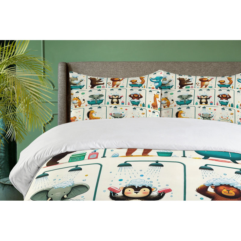 Ensemble de housse de couette en microfibre, Housse de couette très grand californien + 2 taie