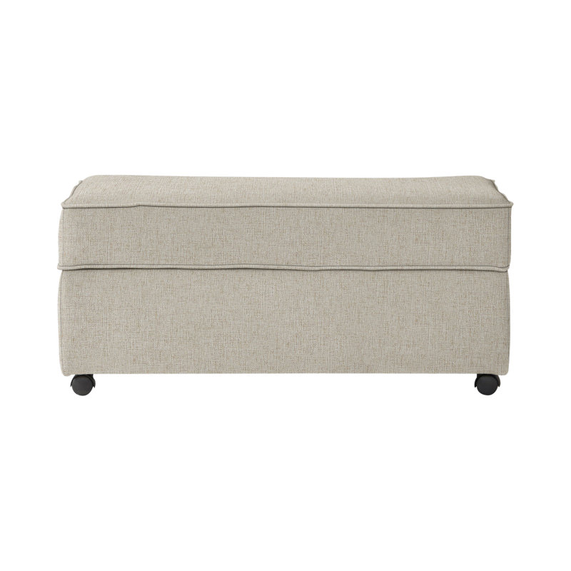 Repose-pieds standard rectangulaire avec rangement Ilmo, Grande écru
