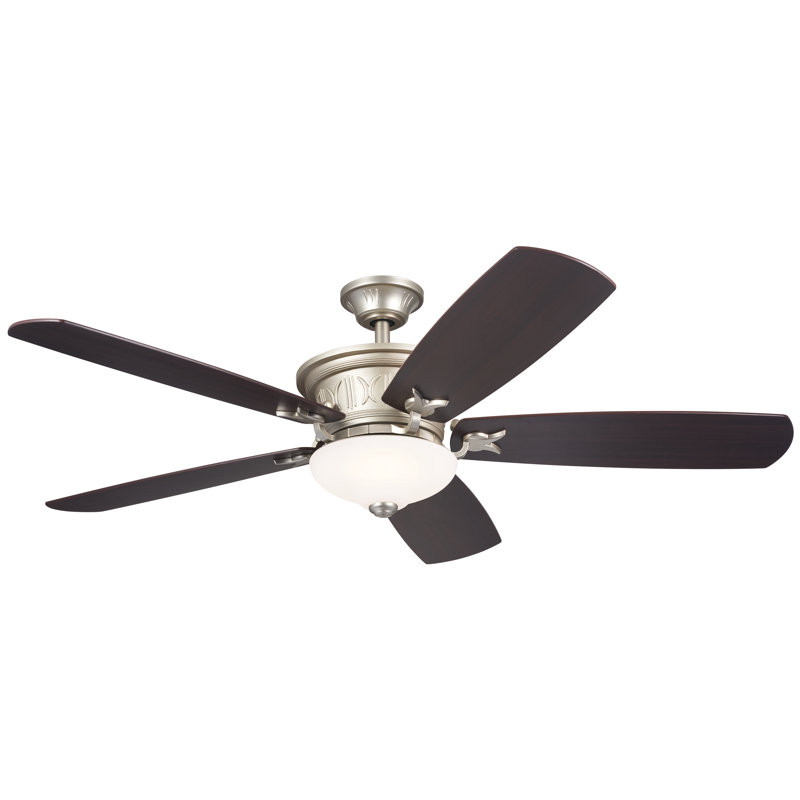 56'' Ceiling Fan with LED Lights, Brushed Nickel