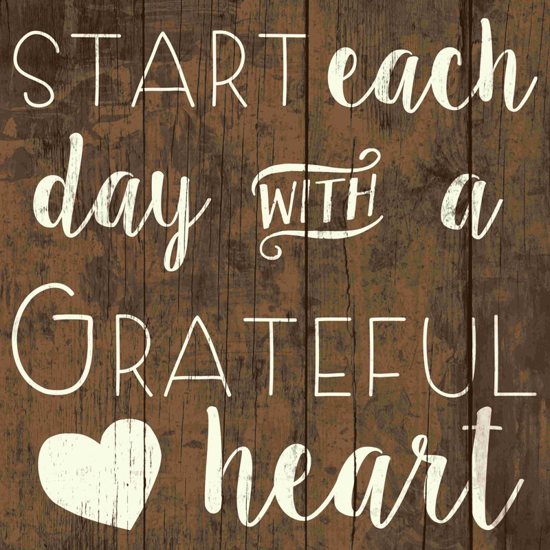 «Start Every Day Heart», reproduction sur toile tendue, H 36 po x l 36 po