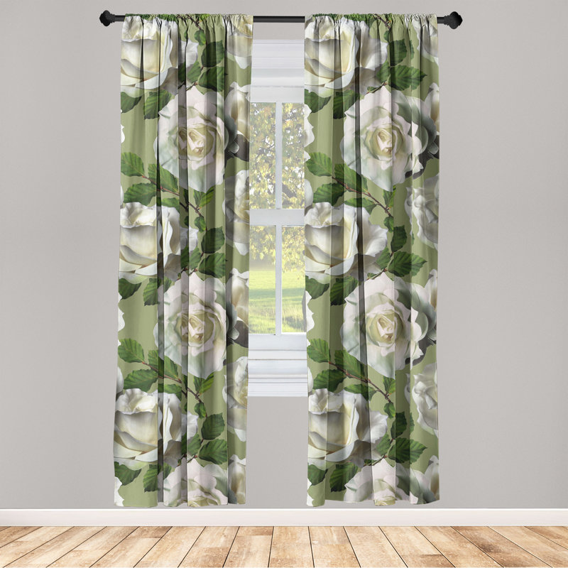 Semi Sheer Curtain Pair, 56" W x 63" H