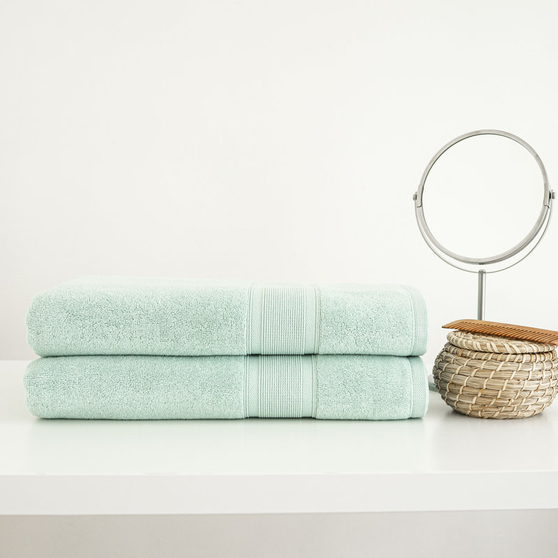  Serviettes de bain, glacier, ensemble de 2, Vert