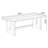 Brown+Black Rectangular Solid Wood+Iron Dining Table-2108727302