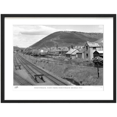 Pontywaun, View From Pontywaun Bridge 1957 - Single Picture Frame Print