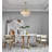 Transitional 3 Light Antique Brass Glass Chandelier