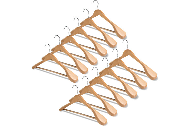 Destin Wood Non-Slip Standard Hanger for Suit/Coat