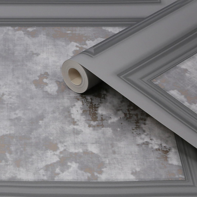 Fresco Urban Texture Grey Panel Wallpaper