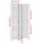 Oneybrook 110cm W 3 - Panel Solid Wood Folding Room Divider-2118371372