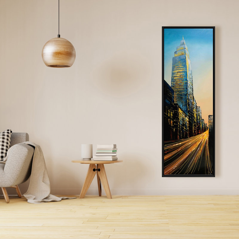 Toile décorative moderne encadrée, H 49,25 po x l 17,25 po