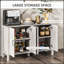 Armoire d'appoint de style campagnard avec plusieurs compartiments de rangement, parfaite pour organiser et rehausser n'importe quelle pièce