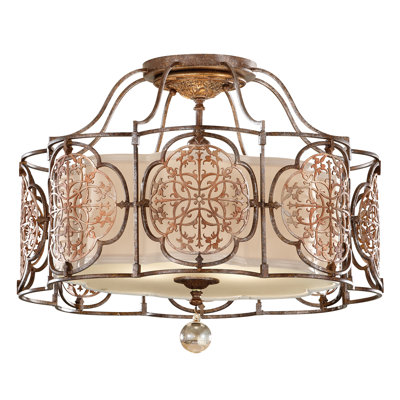 Auttenberg 3-Light Semi Flush Ceiling Light