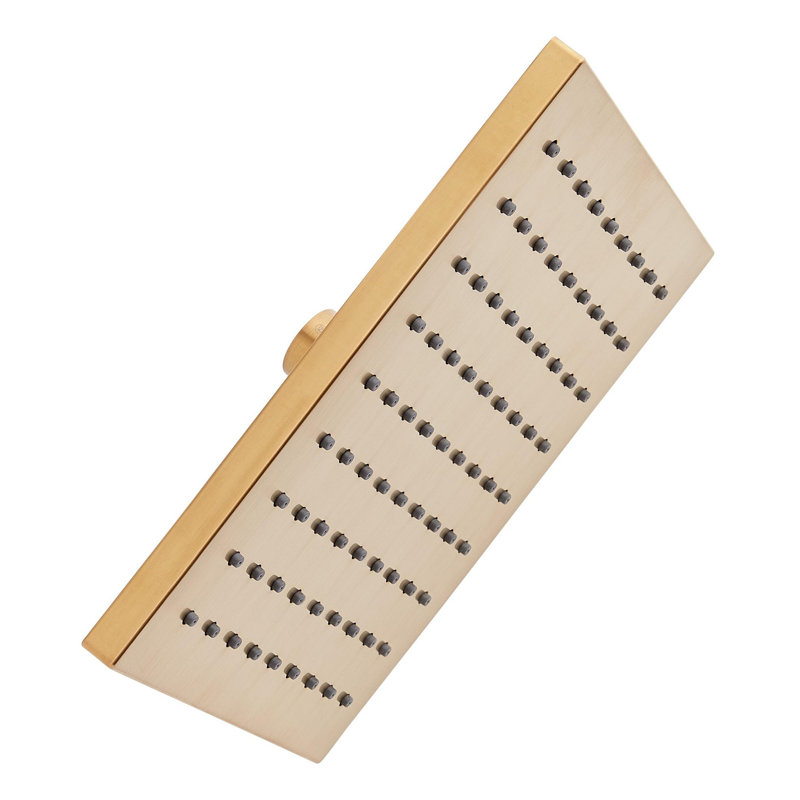 Rigi Square Rainfall Shower Head 1.8 GPM, Brushed Gold