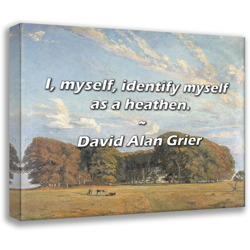 David Alan Grier Citation: Je m'identifie comme un païen., H 26 po x l 32 po