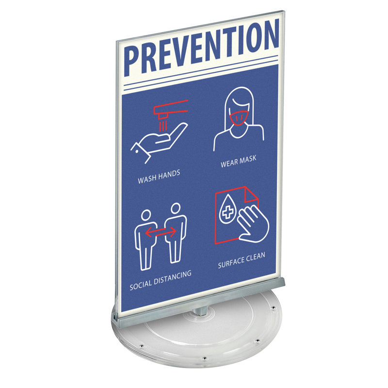 Porte-affiches rotatifs doubles en acrylique : 28 cm (L) x 43 cm (H), ensemble de 2