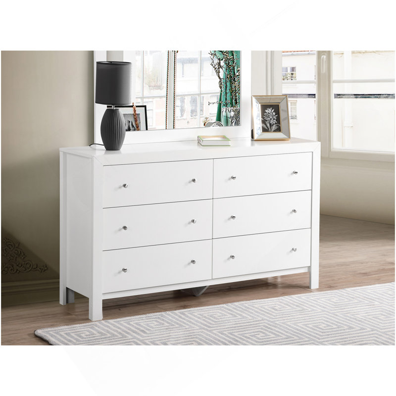 Elegant White Transitional Dresser