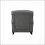 Chaise berçante grise avec accoudoirs évasés