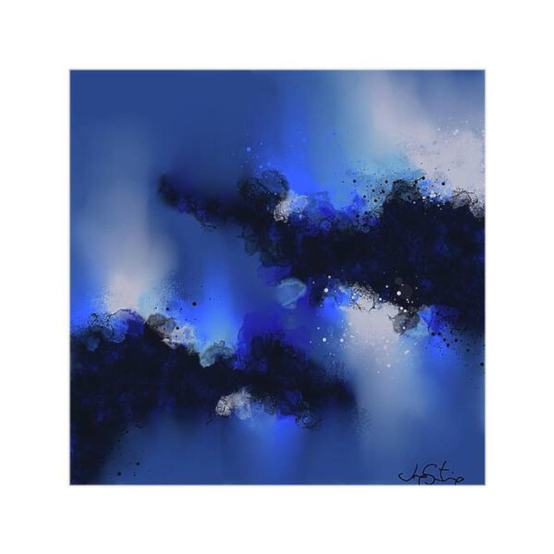 Monochromatic Blue Art Print