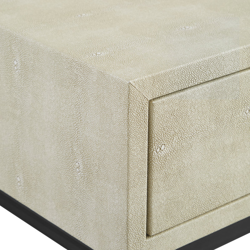 Sled End Table, Off White