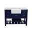 Ensemble de meuble-lavabo simple 48 po avec armoire bleu royal et comptoir en marbre de Carrare Zasha-1224421763-1273943538