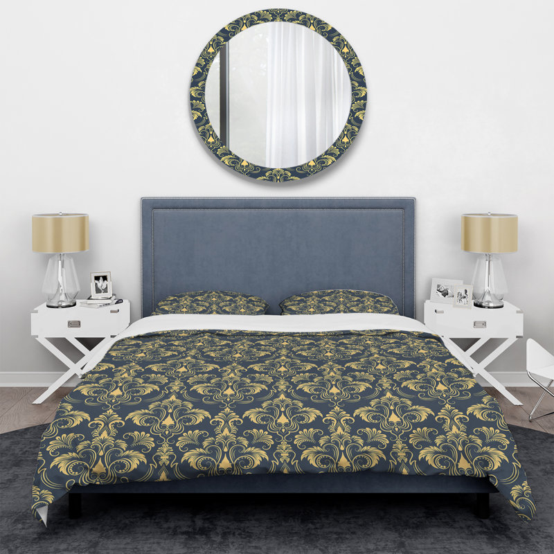 Ensemble de housse de couette en microfibre noir / jaune 2 pièces, Housse de couette simple + 1 taie décorative stan
