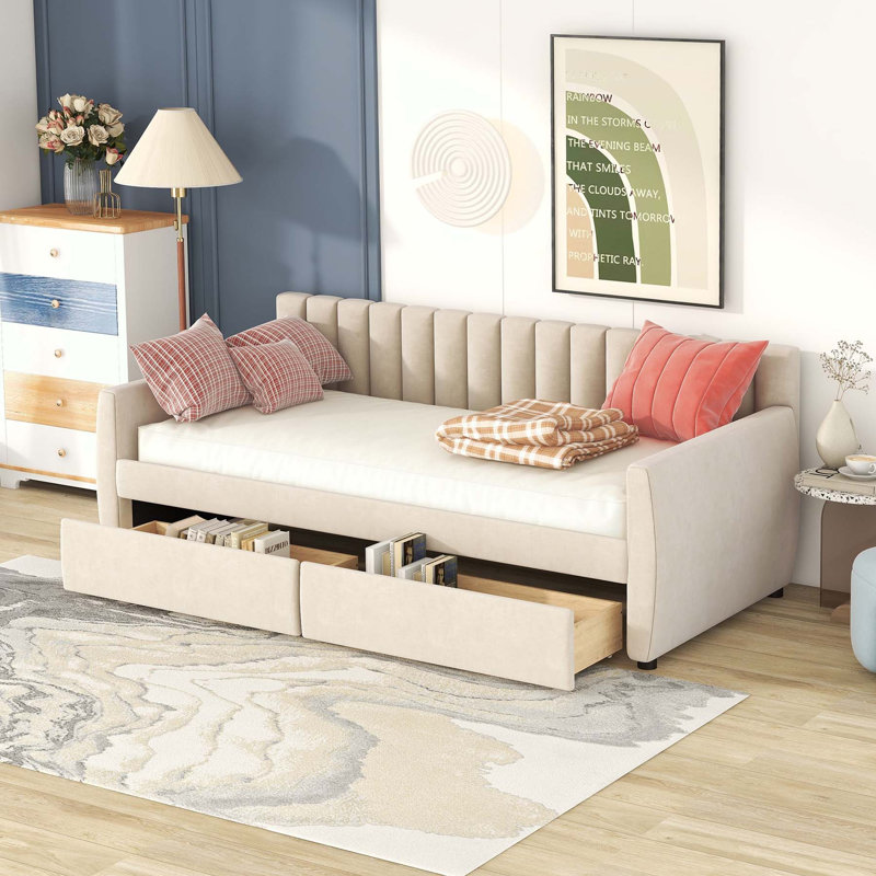 Lit de jour Lapathos, Beige, Simple