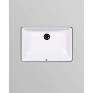 Lavabo de salle de bain rectangulaire encastré en porcelaine vitreuse avec trop-plein Muse