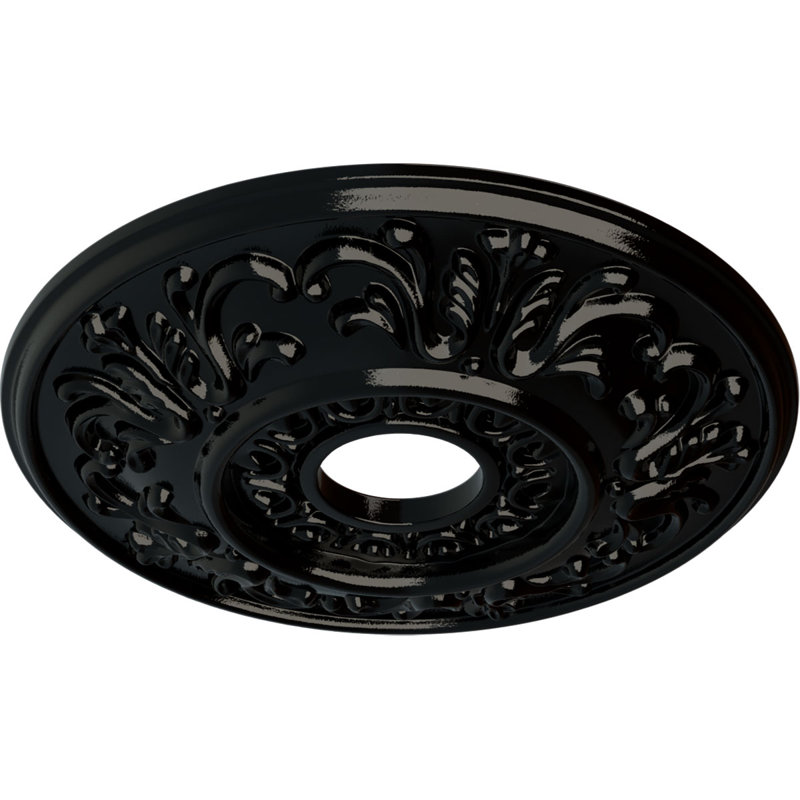 Endurathane Bailey Ceiling Medallion, 18 1/8"OD x 3/4"P (Fits Canopies up to 4"), Hand-Painted Painted Turtle Crackle Finish