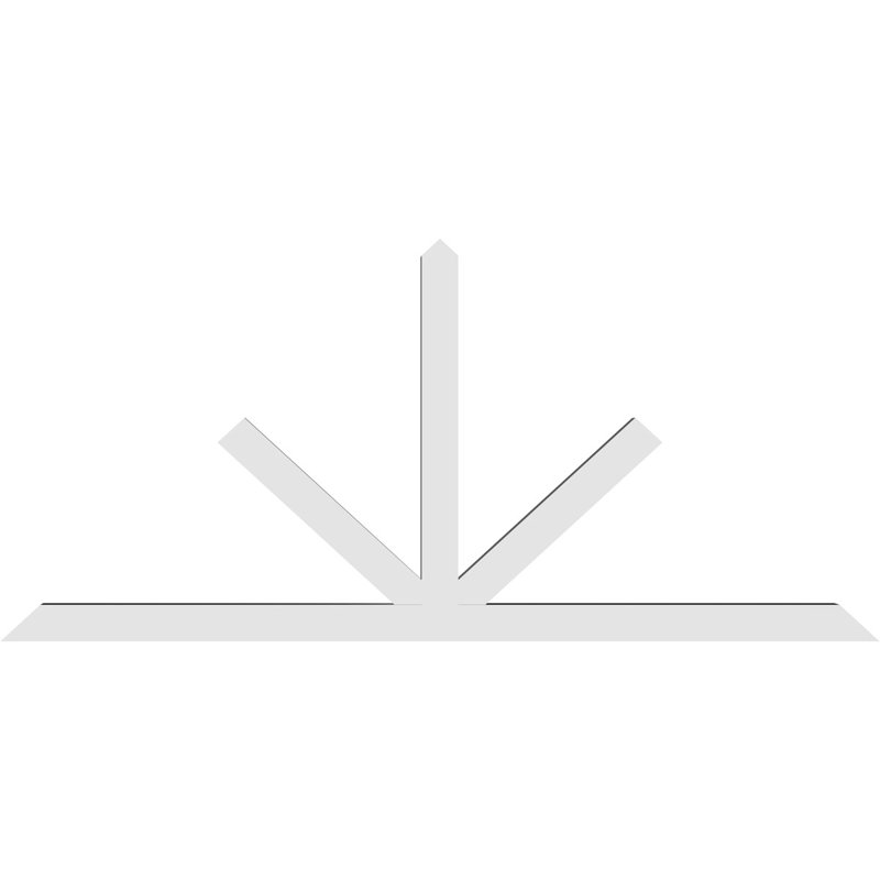 Support à pignon Saratoga, H 44 po x l 96 po (pas: 11/12), P 4 po x F 4 po, PVC