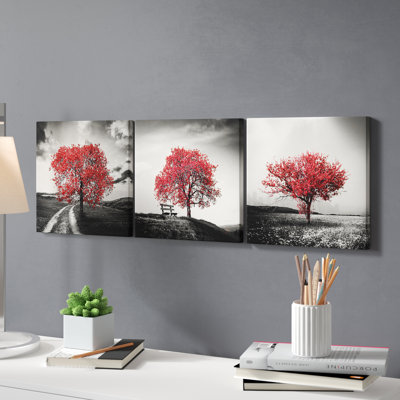 " Vibrant Tree Series " by Bess Hamiti 3 - Pieces