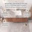 Armoire de salle de bain murale 24 po pré-assemblée, structure en contreplaqué avec 2 portes, comptoir d'évier en céramique encastré avec trou de robinet pré-percé-132392673-132392674