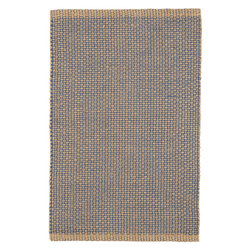 Donnie Navy Handwoven Jute Rug, Rectangle 7'6" x 9'6"