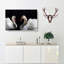 A Pair Of White Swans In Abstract - Wrapped Canvas-55300115