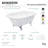 Kingston Brass Aqua Eden 54-Inch Cast Iron Oval Rectangular Roll Top Clawfoot Tub (3-3/8-Inch Wall Drillings)-52368739