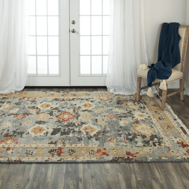 100% New Zealand Wool Hand Knotted Area Rug, Rectangle 8' x 10'
