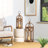 One Allium Way Farmhouse Church Window Wood and Metal Lantern (Set of 2)-482444145